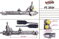 Рулевая рейка восстановленная MSG FI 202R